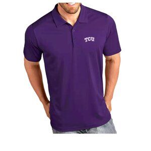 Antigua Men's TCU Horned Frogs Purple Tribute Performance Polo